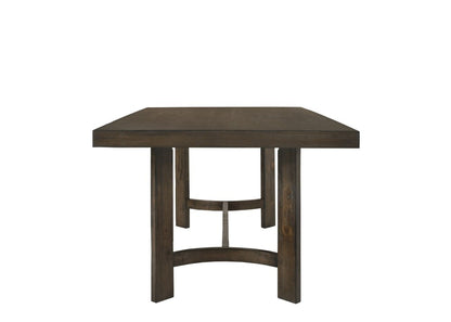 70" Espresso Wood Trestle Base Dining Table