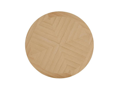 54" Oak Wood Cross Leg Base Round Top Dining Table