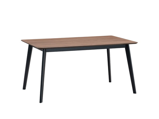 59" Walnut and Black Wood Dining Table