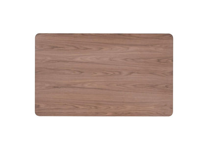 59" Walnut and Black Wood Dining Table