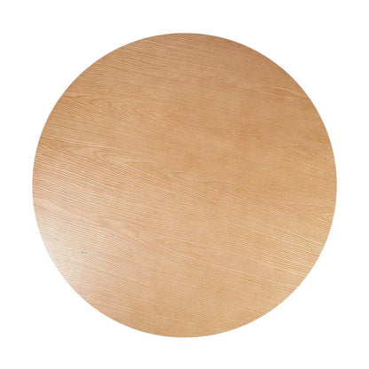 47" Brown Solid Wood Pedestal Base Round Top Dining Table