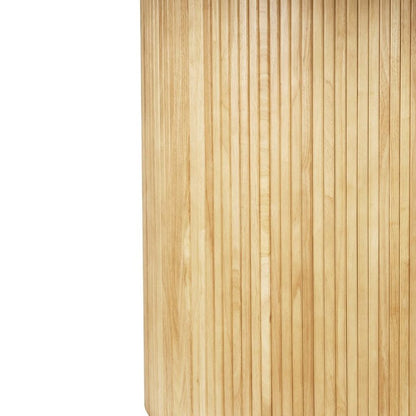47" Natural Wood Pedestal Base Round Top Dining Table