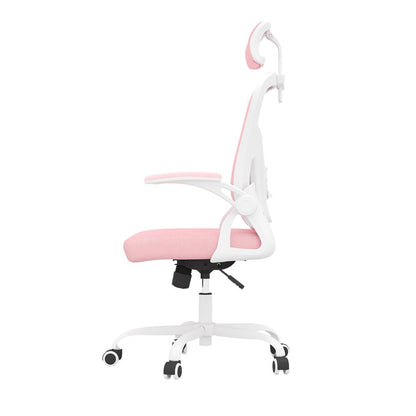 Pink And White Black And White Swivel Rolling Office Chair