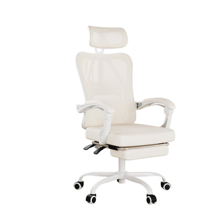 White And Black Swivel Rolling Office Chair