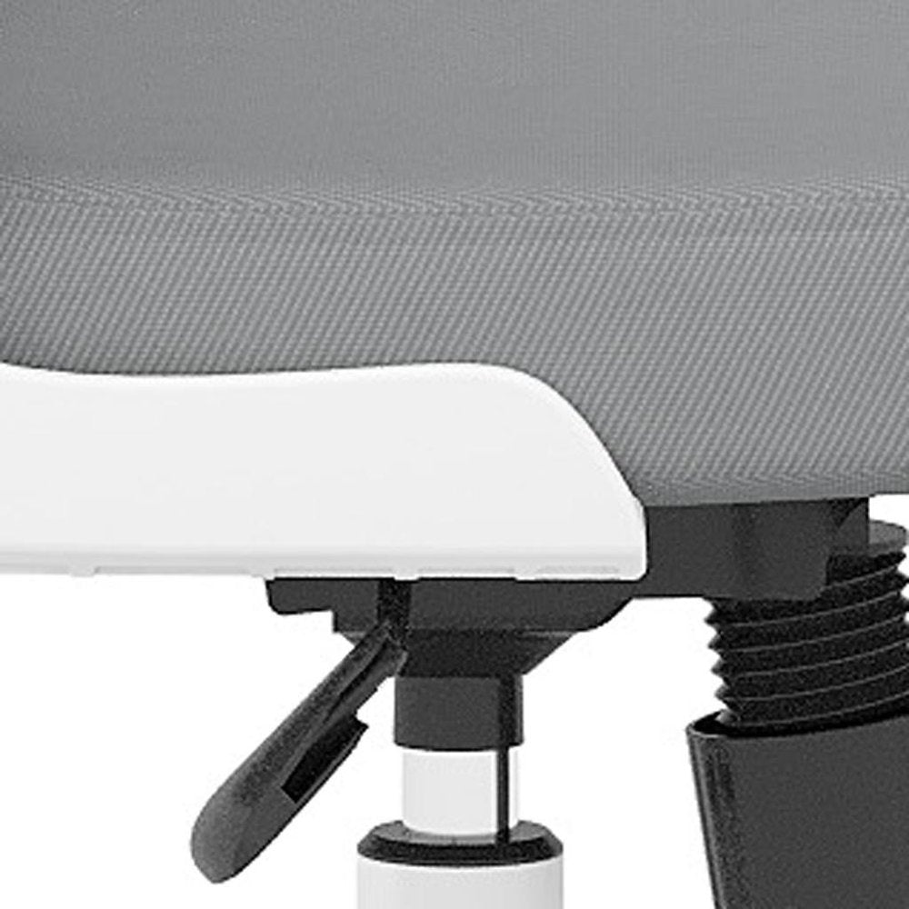 Gray And White Black And White Swivel Rolling Office Chair
