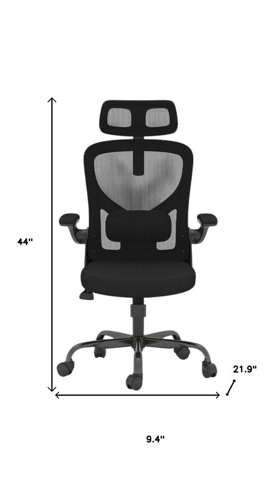 Black Swivel Rolling Office Chair