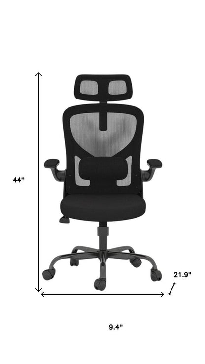 Black Swivel Rolling Office Chair