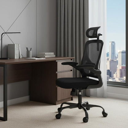 Black Swivel Rolling Office Chair