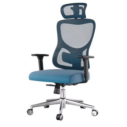 Black And Silver Swivel Rolling Office Chair