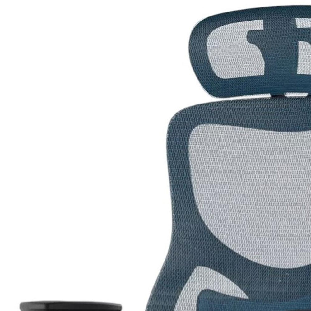 Black And Silver Swivel Rolling Office Chair