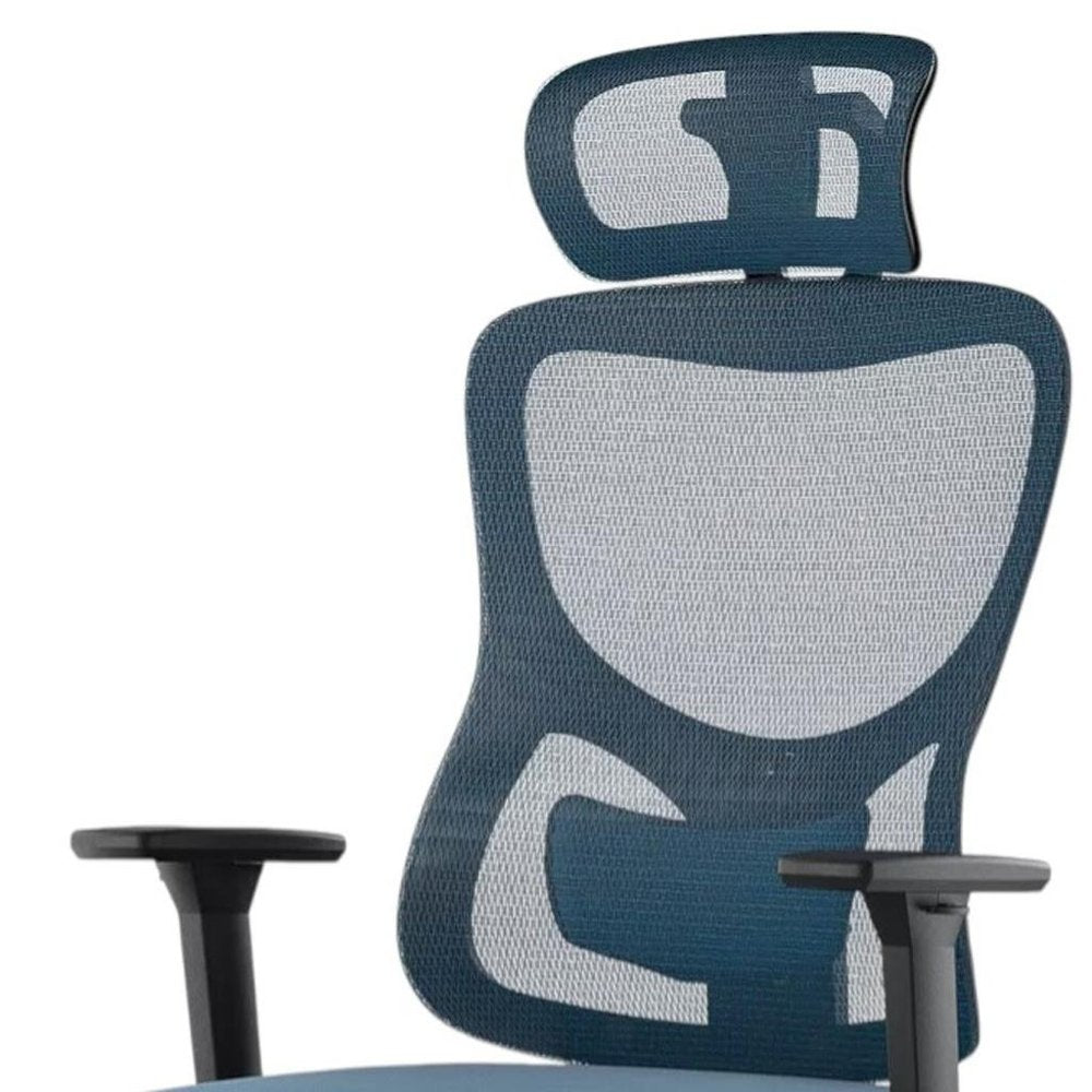 Black And Silver Swivel Rolling Office Chair