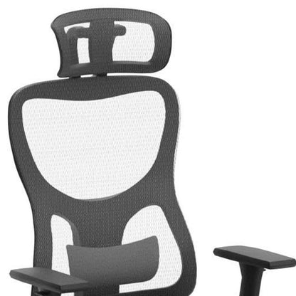 Black And Gray Silver And Black Swivel Rolling Office Chair