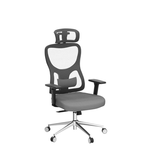 Black And Gray Silver And Black Swivel Rolling Office Chair