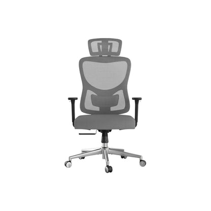 Black And Gray Silver And Black Swivel Rolling Office Chair