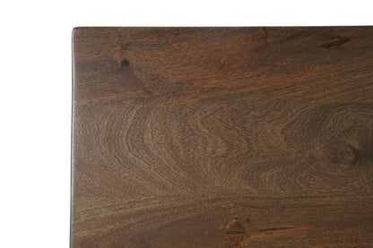 78" Brown Solid Wood Cross Leg Base Dining Table