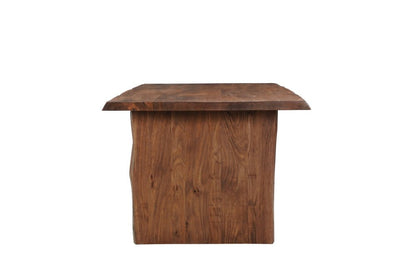 96" Brown Solid Wood Live Edge Sled Base Dining Table