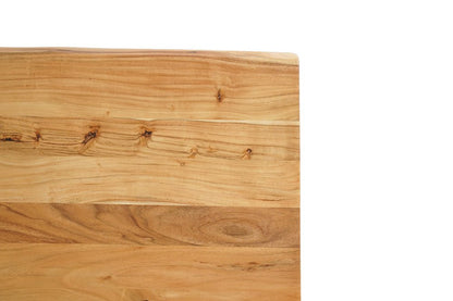 120" Brown Solid Wood Live Edge Sled Base Dining Table