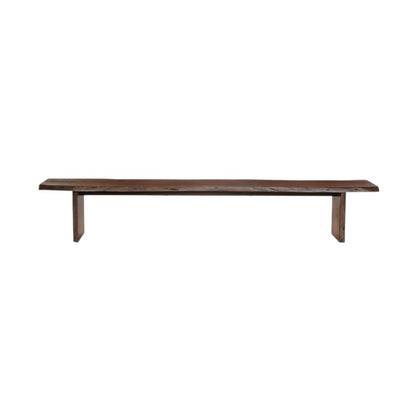 60" Brown Solid Wood Solid Wood Live Edge Dining Bench