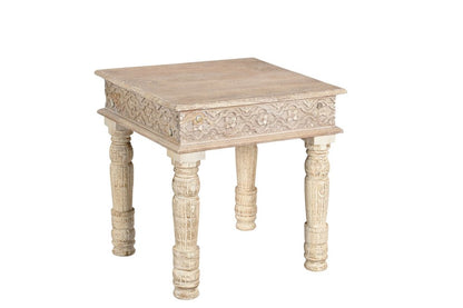 Set Of Three Natural Solid Wood Distressed Coffee Table