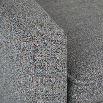 50" Beige and Brown Fabric and Wood Upholstered Bench