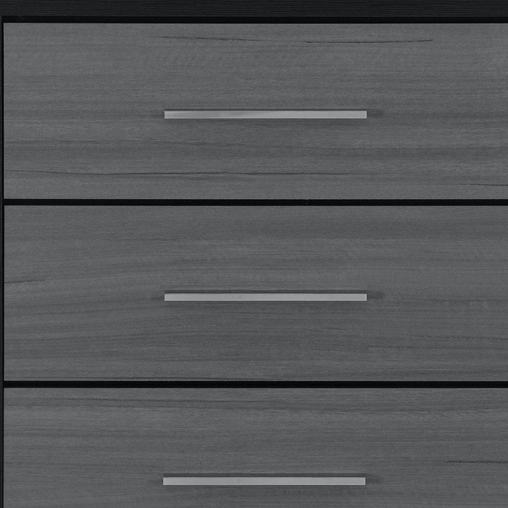 31" Black And Gray Wood Four Drawer Dresser