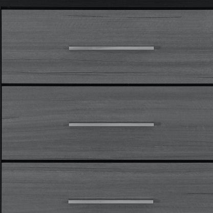 31" Black And Gray Wood Four Drawer Dresser