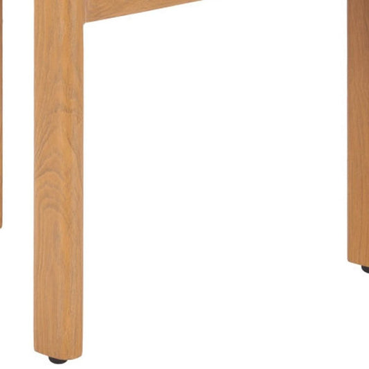 Beige And Natural Olefin And Aluminum Open Back Dining Side Chair