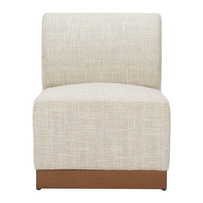 24" Beige Aluminum Outdoor Accent Chair