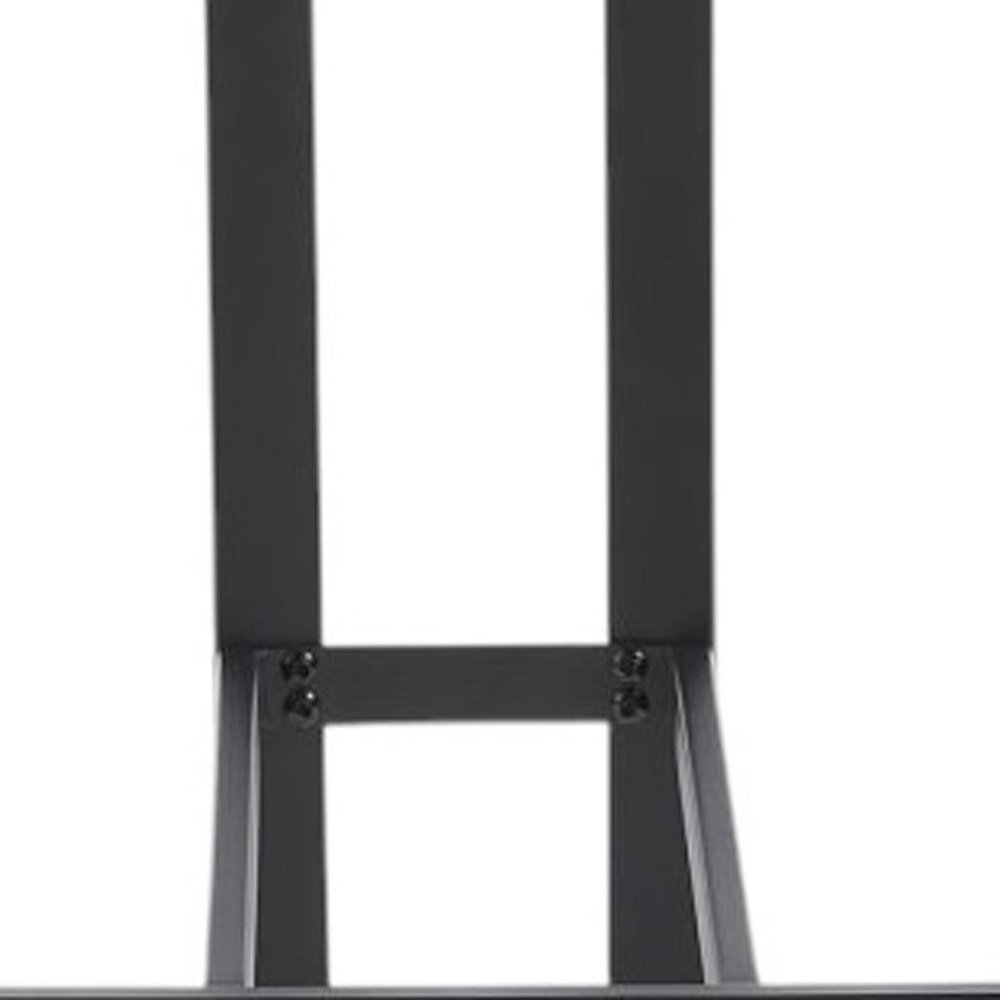 Set of Two 26" Orange And Black Fabric And Steel Low Back Counter Height Bar Chairs
