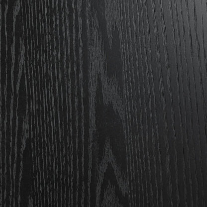 78" Black Solid Wood Oval Dining Table