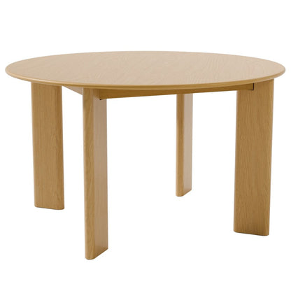 51" Natural Solid Wood Round Top Dining Table