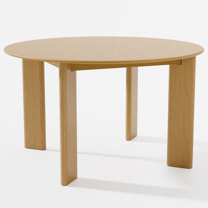 51" Natural Solid Wood Round Top Dining Table