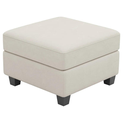 25" Black Velvet Ottoman With Storage