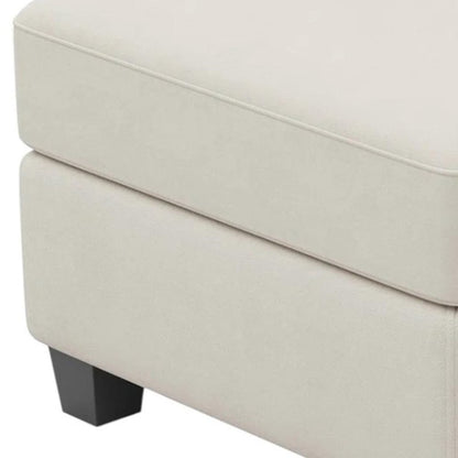 25" Black Velvet Ottoman With Storage