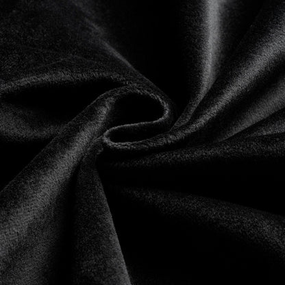 32" Beige and Black Velvet Ottoman