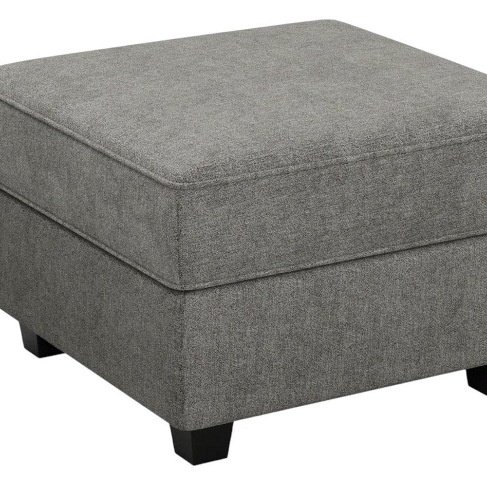 26" Teal Blue And Black Microfiber Ottoman With Storage