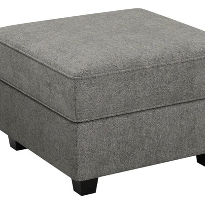 26" Teal Blue And Black Microfiber Ottoman With Storage