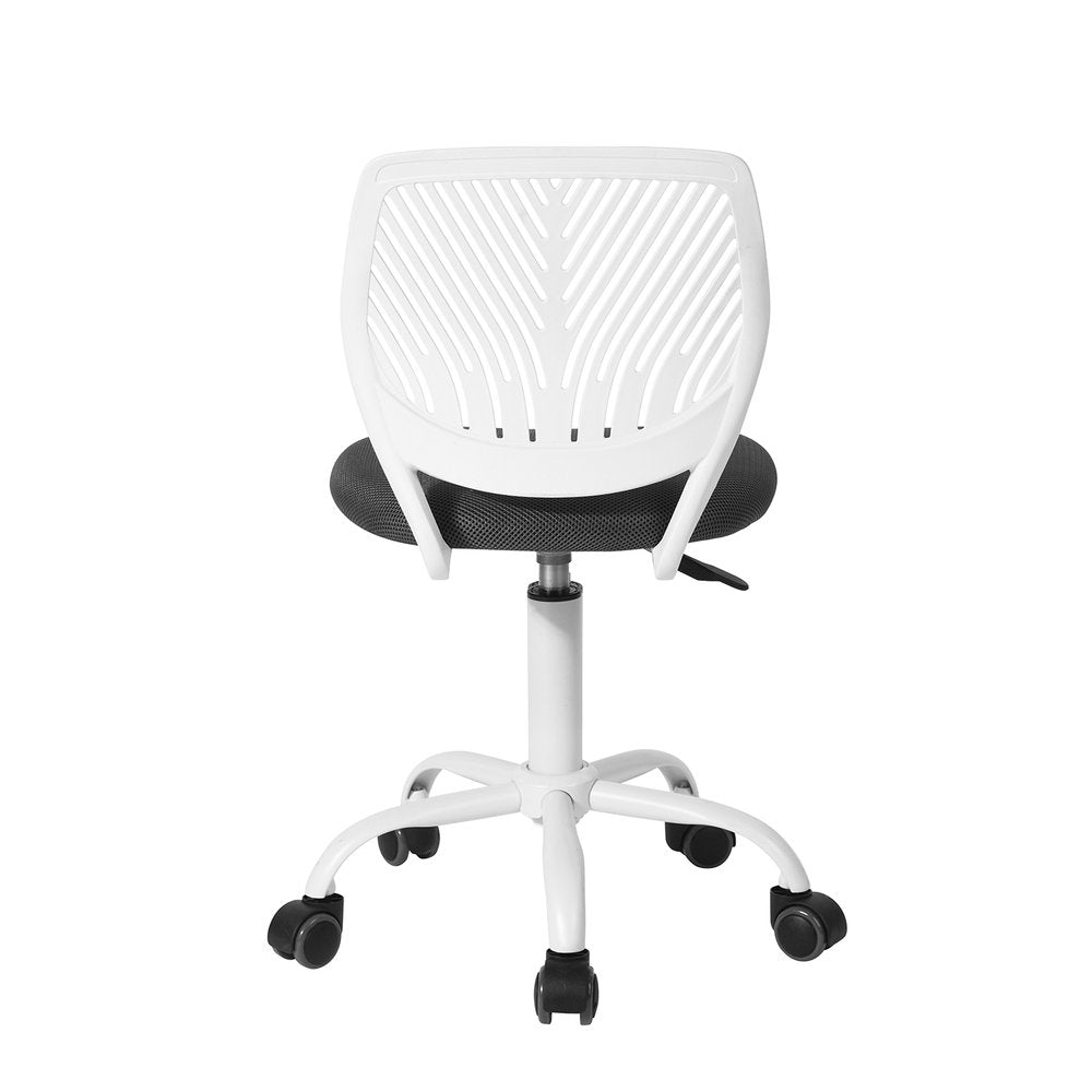 Gray And Dark Gray And White Swivel Rolling Office Chair