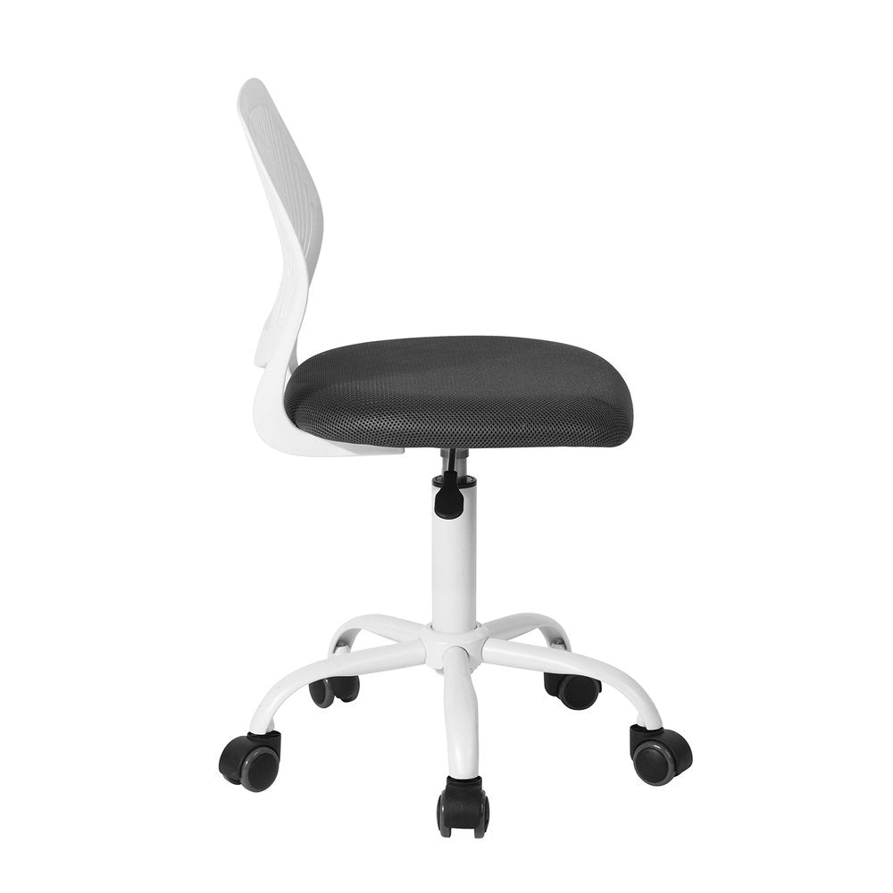 Gray And Dark Gray And White Swivel Rolling Office Chair