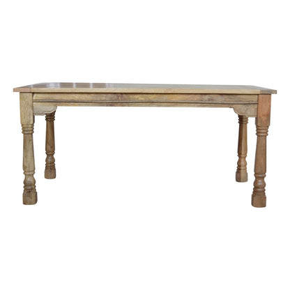 65" Brown Solid Wood Self-Storing Leaf Extendable Dining Table