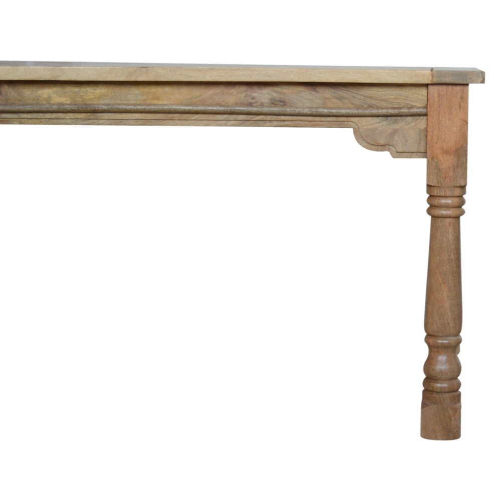 65" Brown Solid Wood Self-Storing Leaf Extendable Dining Table