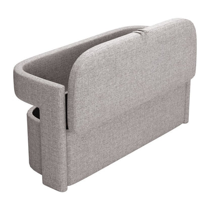 55" Gray Fabric Upholstered Storage Bench With Flip Top