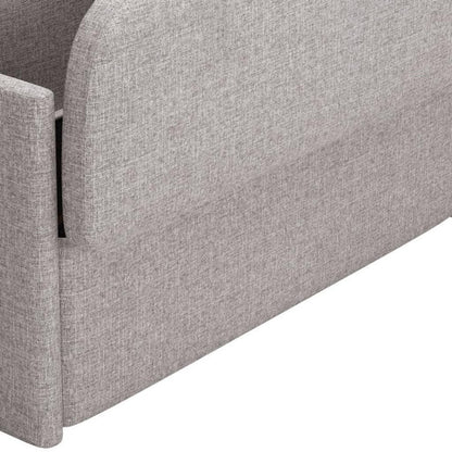 55" Gray Fabric Upholstered Storage Bench With Flip Top