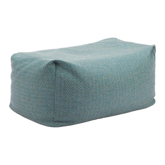 34" Green Olefin Outdoor Pouf Ottoman