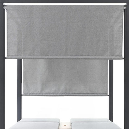 64" X 64" Gray Aluminum Gazebo