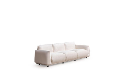 98" White Velvet Sofa