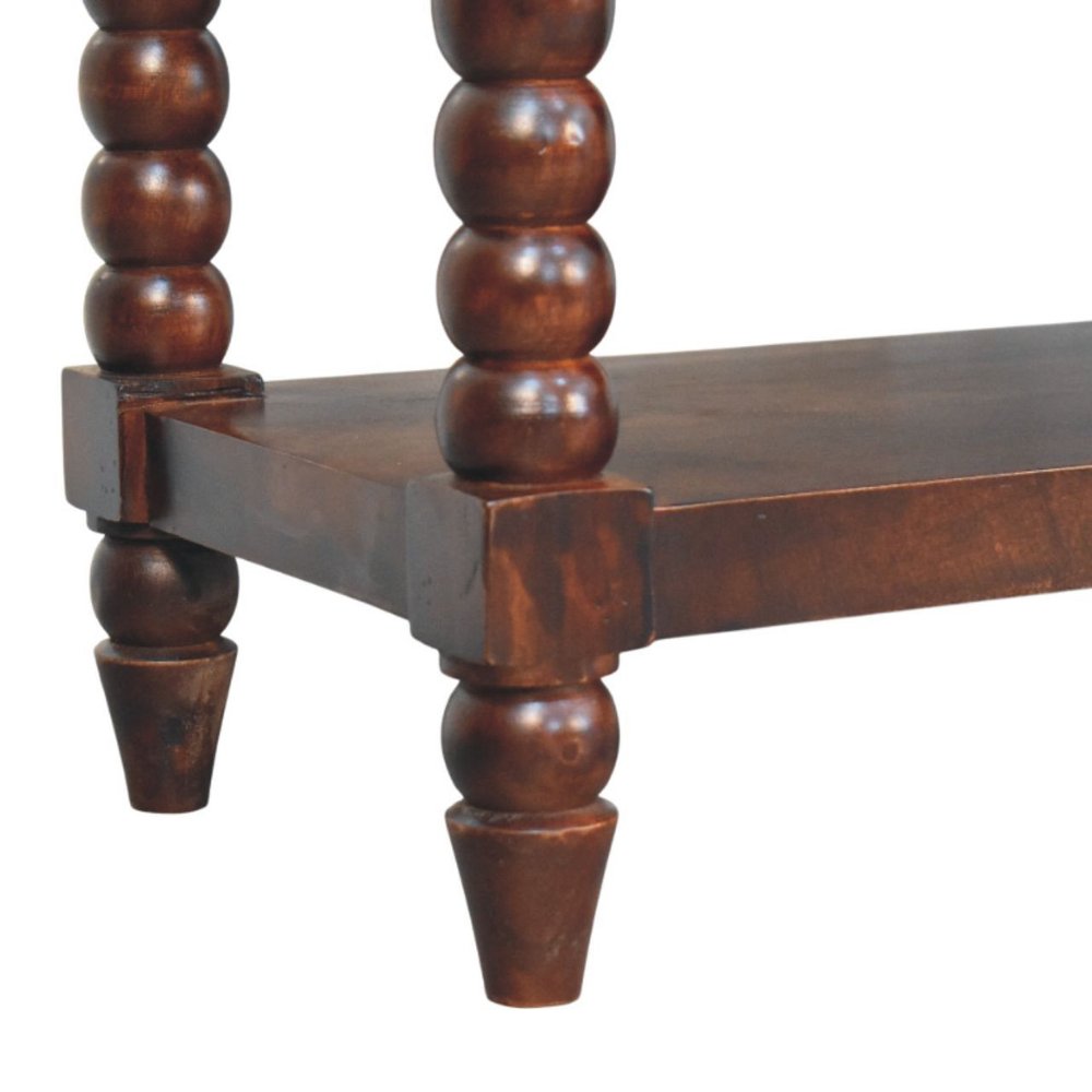 35" Tan And Dark Brown Genuine Leather And Solid Wood Upholstered Storage Bench With Drawers And Shelves