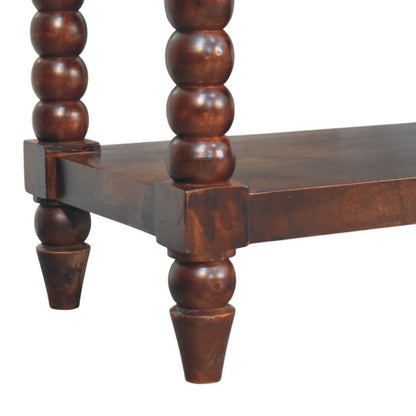 35" Tan And Dark Brown Genuine Leather And Solid Wood Upholstered Storage Bench With Drawers And Shelves