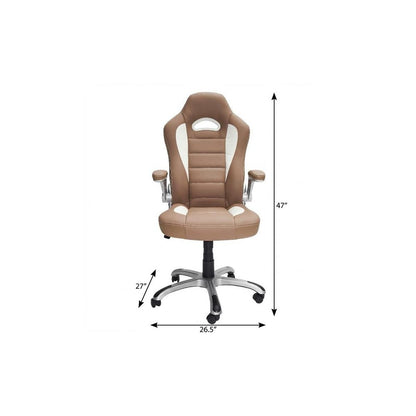 Camel Adjustable Height Swivel Rolling Office Chair