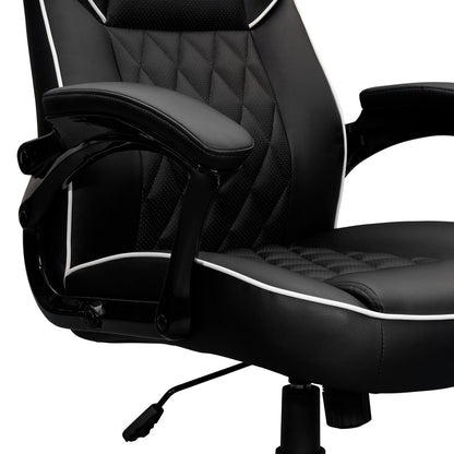 Black Adjustable Height Swivel Rolling Executive Office Chair